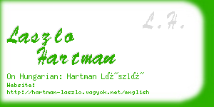 laszlo hartman business card